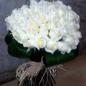 Bouquet 50 rosas blancas